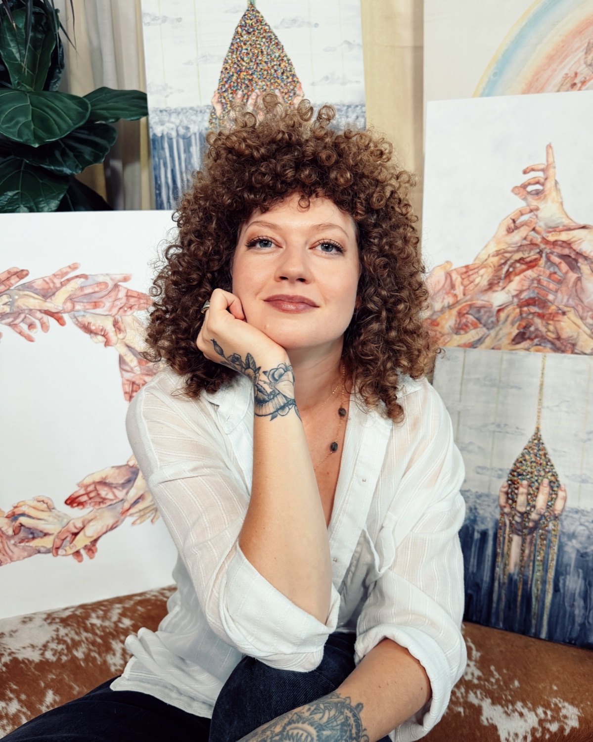 Anna Wallace in her studio